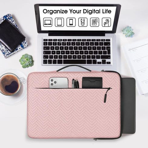 Laptop Sleeve 14 inch Laptop Case Waterproof Handle Laptop Bag Protective Business Computer Carrying Bag Compatible with 13.3-14 Inch Laptop/Chrom...