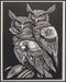 Posterizer 1 pcs-black and white owls-chic animal design poster 1-Art for Animal Lovers-Gift for Men Women Teens-Chic Home Decor- unframed wall ar...