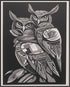 Posterizer 1 pcs-black and white owls-chic animal design poster 1-Art for Animal Lovers-Gift for Men Women Teens-Chic Home Decor- unframed wall ar...