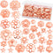 120 Gram Rose Golden Flower End Caps Cone Bead Caps Mixed Styles Spacer Beads Accessories with a Box for DIY Bracelet Necklace Crafts Jewelry Maki...