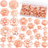 120 Gram Rose Golden Flower End Caps Cone Bead Caps Mixed Styles Spacer Beads Accessories with a Box for DIY Bracelet Necklace Crafts Jewelry Maki...