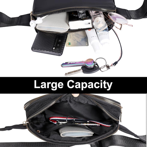 Geestock Small Belt Bag, Fanny Packs for Women&Men, Fashionable Waterproof Waist Pack, Crossbody Bag Purse, Everywhere Belt Bag, with Adjustable S...