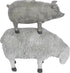 Deco 79 Polystone Farm Animals Decorative Sculpture Stacked Home Decor Statue, Accent Figurine 9" x 4" x 12", Gray...