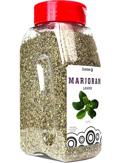 Marjoram Leaves/Flakes - 2 oz. - Non GMO, Kosher, Halal, and Gluten - Dubble O Brand...