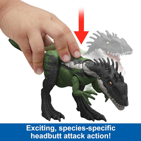Mattel Jurassic World Strike Attack Guaibasaurus Dinosaur Toy with Single Strike Action, Movable Joints, Action Figure Gift with Physical & Digita...