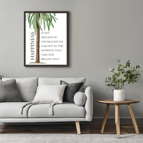 Posterizer 1 pcs-Happiness, positive quote-Motivational & Inspirational Art-Gift for Couples boyfriend girlfriend Husband Wife-Living Room Bedroom...