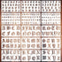 15 Pieces Old English Stencils 1 and 2 Inch Gothic Letter Stencils Templates, Calligraphy Stencils Reusable Alphabet Number Stencils for Painting ...