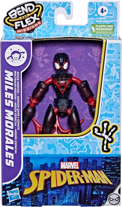 Spider-Man Marvel Bend and Flex Missions Miles Morales Space Mission Action Figure, 6-Inch-Scale Bendable Toy, Toys for Kids Ages 4 and Up...