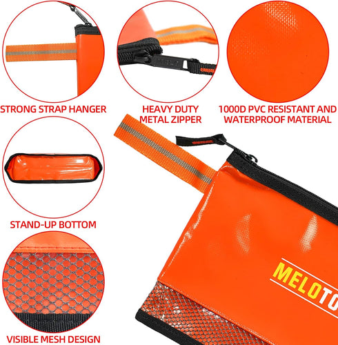 MELOTOUGH 12 inch Zipper Tool Pouch, Multipurpose Small Tool Bag Carry Case For Small Tools - Storage Pouches, Accessories for all your need orgai...