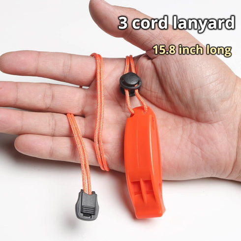 Camping Signal Whistles Plastic Loud 120Db for Kayak Life Vest Boating Fishing Hiking Survival Rescue Lifeguard with Lanyard (Pack of 5)...