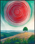 Posterizer 1 pcs-surrealism serene scene in alien planet with red sun 1-Abstract & Modern Art-Landscape & Nature Art-Gift for Men Women Entreprene...