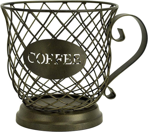 Boston Warehouse Coffee Mug Kup Keeper, Storage Basket,20 pods...