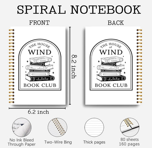 Velaris Notebook Journal 164 Pages - Acotar Gifts, Book Lovers Gift, Bookworm Gifts, Book Club Gifts, The House of Wind Book Club, Velaris College...