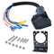 7 Way RV Trailer Light Connector Socket 7 Wire Harness Electrical Quick Converter Adapter with Mounting Bracket,for RV, Truck, Trailer, Camper...