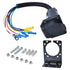 7 Way RV Trailer Light Connector Socket 7 Wire Harness Electrical Quick Converter Adapter with Mounting Bracket,for RV, Truck, Trailer, Camper...