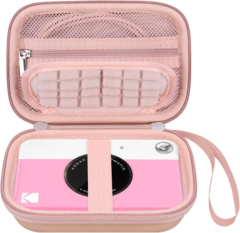 Camera Carrying Case for KODAK Printomatic Digital Instant Print Camera, Portable Bluetooth Photo Printer Storage Holder Bag, Mesh Bag Fits Photo ...