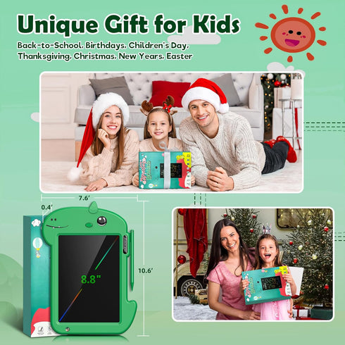 LCD Writing Tablet for Kids 8.8 Inch Toddler Toys for 3 4 5 6 7 8 Year Old Boys Girls Toys Drawing Pad Dinosaur Toys for Kids Doodle Board Drawing...