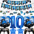 Vlipoeasn Video Game 10th Birthday Decorations for Boys Official Teenager Birthday Decorations 10th Birthday Video Game Party Supplies Blue Gamer ...