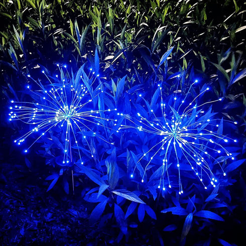 JJGoo Solar Garden Lights Solar Firework Lights, 2 Pack 150 LEDs 2 Lighting Modes Solar Lights Outdoor Waterproof for Garden Patio Walkway Pathway...