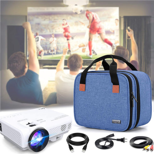 LUXJA Carrying Bag Compatible with DR.J Mini Projector, Portable Case for Mini Projector and Accessories (Fits Most Major Mini Projectors), Blue...