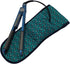 Heat-resistant Flat Iron Cover- Set of 2 - Teal with Navy Blue Hearts...