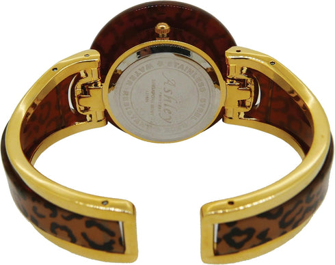Leopard Animal Print Bangle Watch Easy Reader Dial. Roar!!- L21826 Leopard...