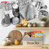 Snack Organizer for Countertop, Snack Storage Containers for Pantry with 10 Chip Clips, Burlap Snack Basket Organizer and Snack Bin for Kitchen Or...