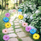 8 Pcs Daisy Garden Stakes Decor Metal Daisy Garden Stakes Iron Crafts, Hand Forged Plant Pick Water Proof Metal Flower Stick Décor for Patio, Lawn...