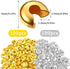 200pcs 5mm Crimp Bead Knot Covers Metal Half Round Open Crimp Beads Knot Covers Caps Jewelry Crimp Covers for Craft Supplies DIY Jewelry Making Ac...