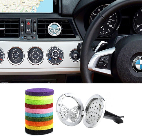 Car Diffuser Vent Clip 30mm Aromatherapy Essential Oil Automotive Diffuser Air Fresheners Vent Clips Car Accessories for Women Birthday Gifts (But...