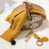 Baby Lovey, Wood Rattle, Teether Ring, 3 Pack Montessori Gift, Ginger, 100% Cotton, Double Gauze, Baby Girl Shower Gift...