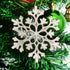 DearHouse 36Pcs Christmas Glitter Snowflake Ornaments Clearance, 4 Inch Plastic Snowflake Christmas Tree Ornaments for Winter Wonderland Christmas...