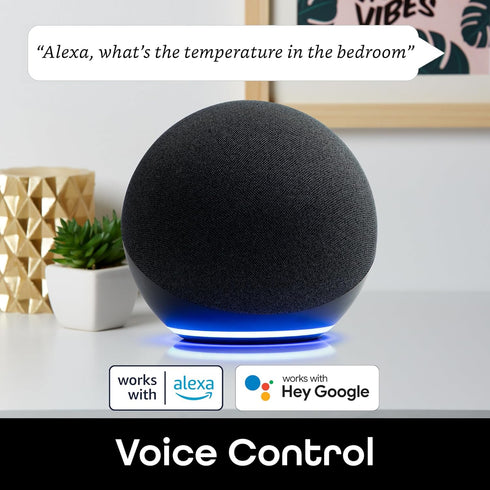 Geeni Smart Temperature and Humidity Monitor Sensor - Indoor Wireless WiFi Thermometer Hygrometer for House, Alexa, Google Home App Controlled, Ba...