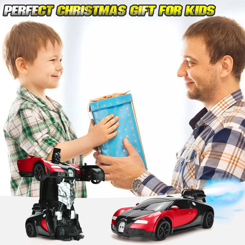 RC Robot Car for Kids Transform Car Toy, Deformation Remote Control Vehicle with Gesture Sensing One Button Transformation 360°Rotating Drifting 1...