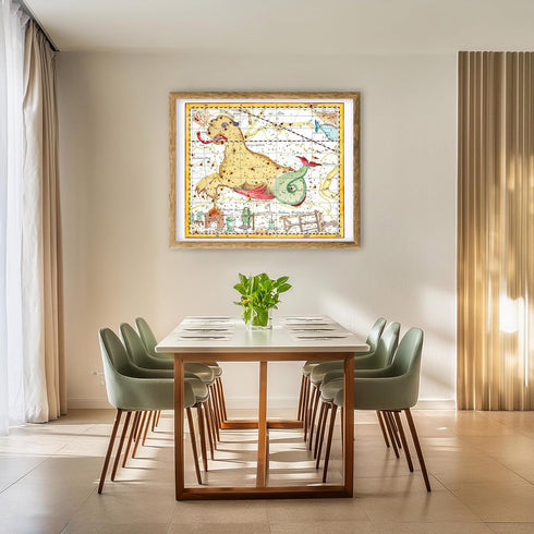 Posterizer 1 pcs-Johann Elert Bode Wallfisch-Celestial Map-Astrology & Zodiac Art-Astronomy & Celestial Art-Gift for Steampunk and Astrology Lover...