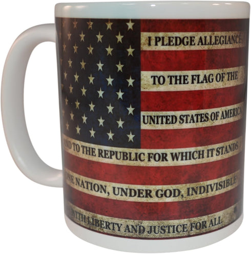 Rogue River Tactical Patriotic USA Flag Funny Coffee Mug Novelty Cup Gift America Pledge of Allegiance...