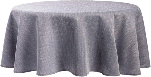 TOWN & COUNTRY LIVING Harper Stain and Water Resistant Tablecloth Single Pack, Grey Flannel, 70" Round...