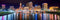 PHOTOSBYJON Columbus Skyline Photo Print UNFRAMED Night Color City Downtown 11.75 inches x 36 inches Ohio Photographic Panorama Poster Picture Sta...