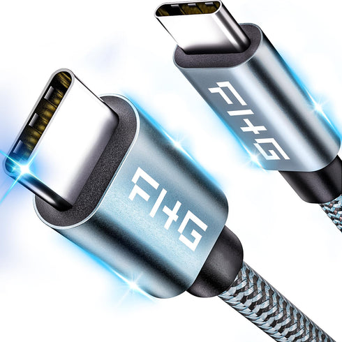 FHG 6FT 2Pack USB C Cable 3.1 gen 1, Supporting 60W Fast Charging from 20% to 90% in 30mins, Nylon Braided USB C Charging Cable Last a Long Time, ...