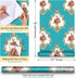5482 Luxury Damask Peel and Stick Wallpaper 17.7"× 9.8ft Cyan Peony Floral Self Adhesive Contact Paper Removable Damask Furniture Decorative Paper...