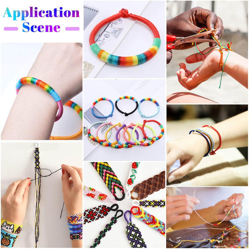 Nylon String for Bracelets, Cridoz 20 Rolls Chinese Knotting Cord Nylon Beading Thread for Kumihimo, Braided Bracelets, Beading, Necklaces, Macram...