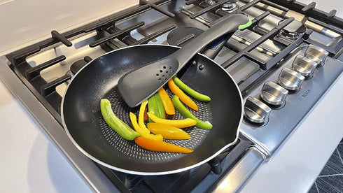 Kitchen Utensil 5 in 1 Multifunctional Nonstick Cutter, Turner, Colander, Soup Spoon, Spatula, Green...