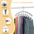 Legging Organizer for Closet, Metal Yoga Pants Hanger w/Rubber Coated 2 Pack w/10 Clips Hold 20 Leggings, Hangers Space Saving Hanging Closet Orga...