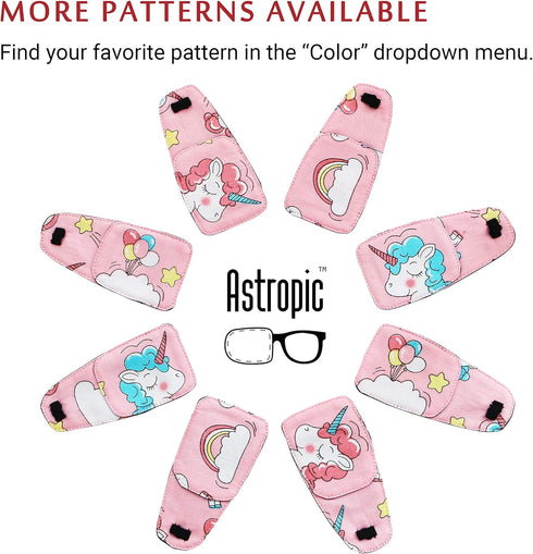 Cotton & Silk Left Eye Patch for Kids Glasses (Left Eye, Balloon)...