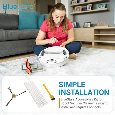 BlueStars Ultra Durable Accessories Kit for OKP Life K2 K3 K3A K4 K5 and Lefant M210 M210S M210B M213 Robot Vacuum Cleaner - Extra Cleaning Tool...