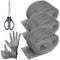 3 Pack Steel Wool Mice Control 3.2"x10.5Ft Hole Filler, for Home & Garage, DIY Bundle with Gloves & Scissors...
