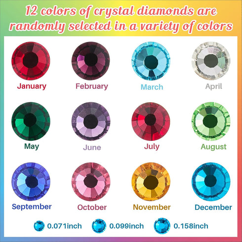 Flat Back Crystals Setter Metal Stamping Punches Kit includes 3 Pieces Jewelry Metal Stamping Tool for DIY, 1.8 mm, 2.5 mm, 4 mm and 1500 Pieces M...