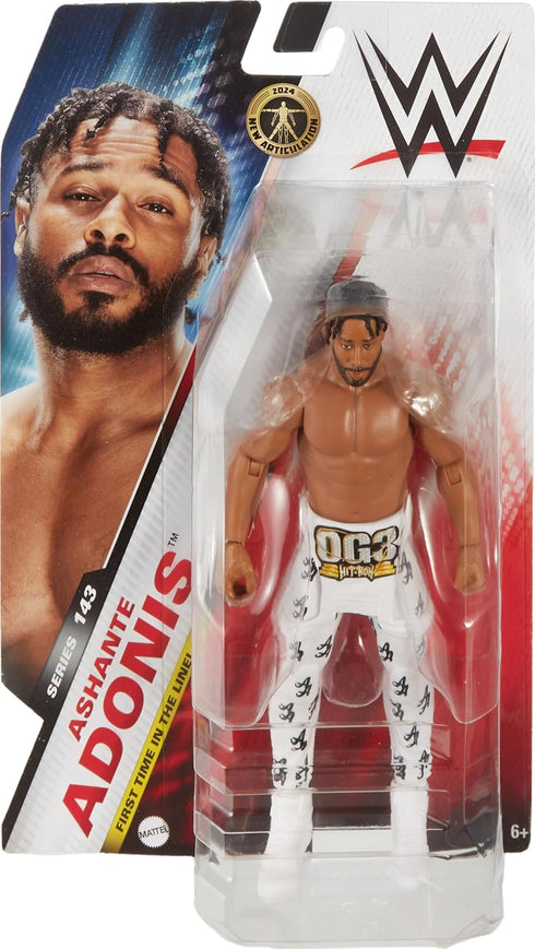 WWE Action Figure, 6-inch Collectible Ashante Adonis with 10 Articulation Points & Life-Like Look...