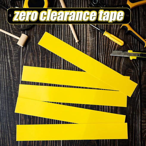 Zero Gap Woodworking Tape for More Accurate Cuts On Miter Saw Table Saw PVC Self Adhesive Strips for Positioning Wood Cutting, 2 x 14 Inch, Yellow...