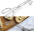 UPIT Kitchen Triangle Tongs for Cooking, Heavy Duty Stainless Steel Scissor-Shaped Serrated Serving Plier for Barbeque, Vegetable, Fruits, Food, M...